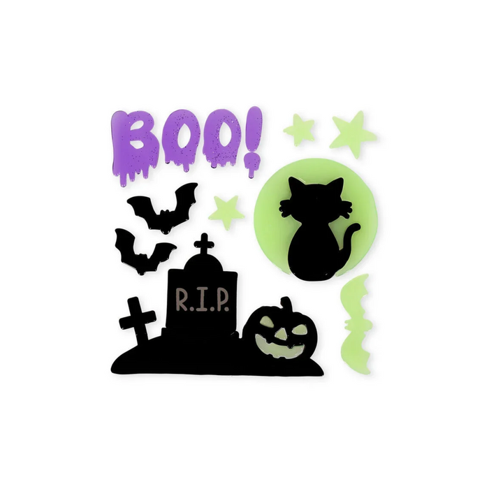 Window-Glow - Set Of Gel Stickers - Halloween