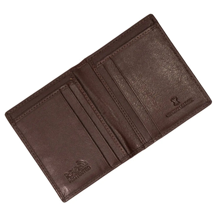 WINGS Cardholder ze skóry naturalnej Brown LEATHER COLLECTION
