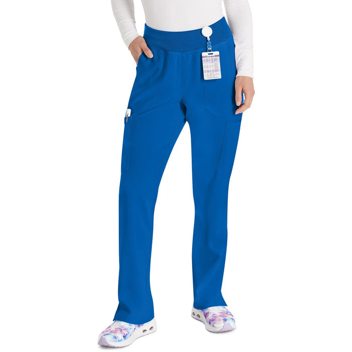Women's EDS Essentials Natural Rise Tapered Leg Pull-On Scrub Pant - Royal - 1