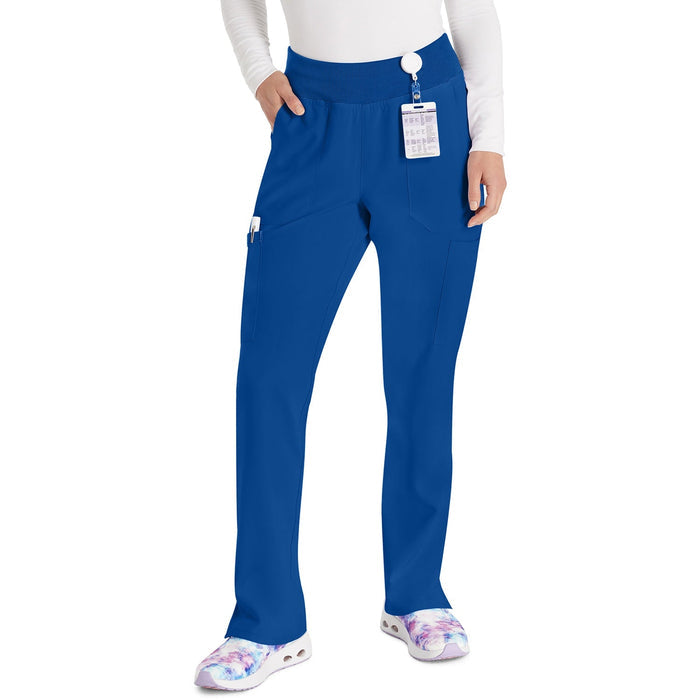 Women's EDS Essentials Natural Rise Tapered Leg Pull-On Scrub Pant - Galaxy Blue - 1