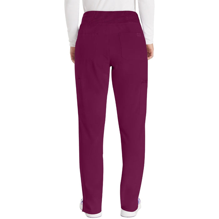 Women's EDS Essentials Natural Rise Tapered Leg Pull-On Scrub Pant - Wine - 2