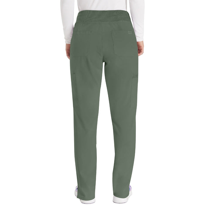 Women's EDS Essentials Natural Rise Tapered Leg Pull-On Scrub Pant - Olive - 2