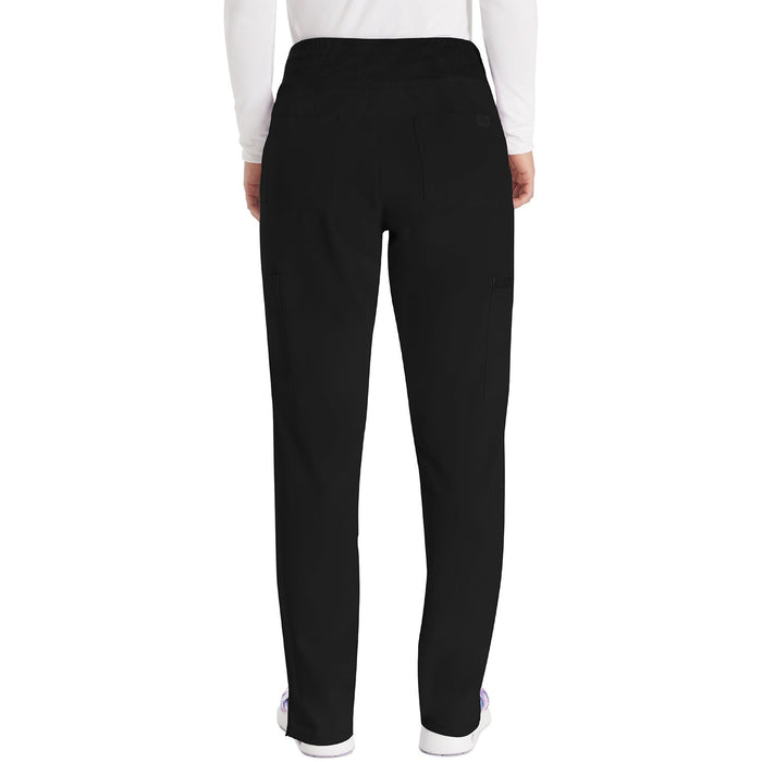 Women's EDS Essentials Natural Rise Tapered Leg Pull-On Scrub Pant - Black - 2