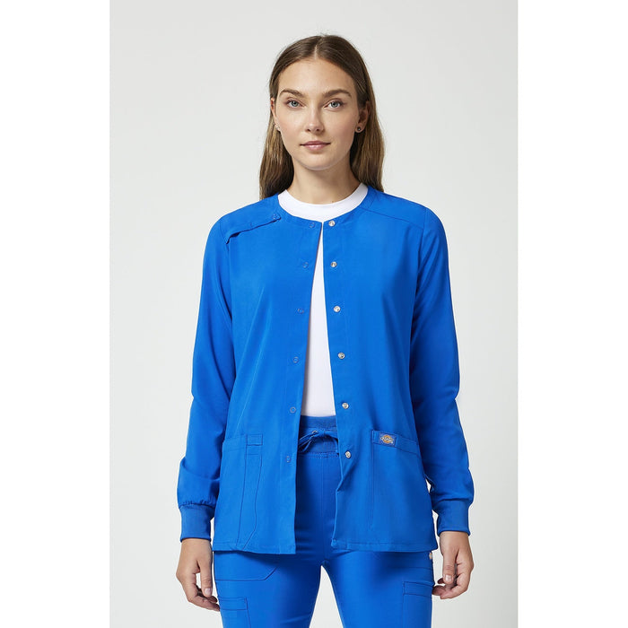 Women's EDS Essentials Snap Front Warm-Up Scrub Jacket - Royal - 1