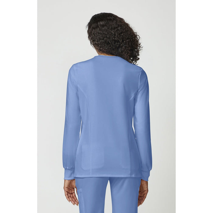 Women's EDS Essentials Snap Front Warm-Up Scrub Jacket - Ciel - 2