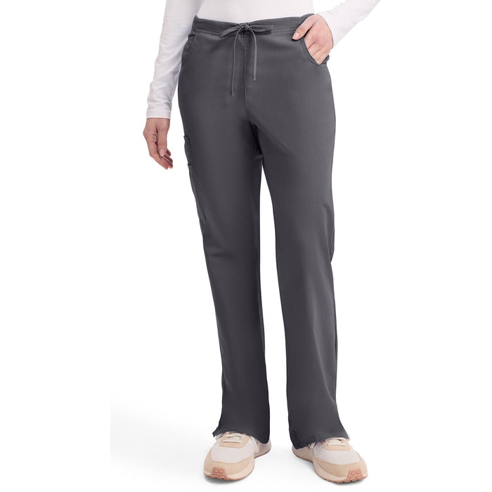 Women's EDS Signature Mid Rise Drawstring Cargo Scrub Pant - Pewter - 1