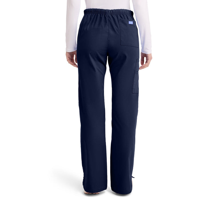 Women's EDS Signature Mid Rise Drawstring Cargo Scrub Pant - Navy - 2