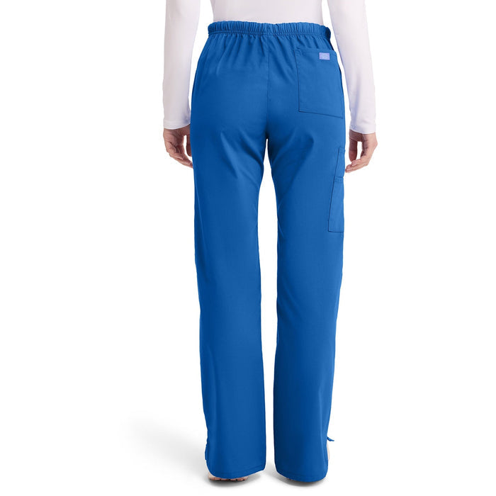 Women's EDS Signature Mid Rise Drawstring Cargo Scrub Pant - Royal - 2