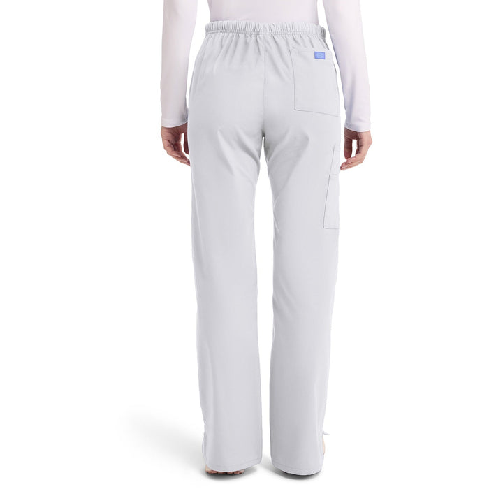 Women's EDS Signature Mid Rise Drawstring Cargo Scrub Pant - White - 2