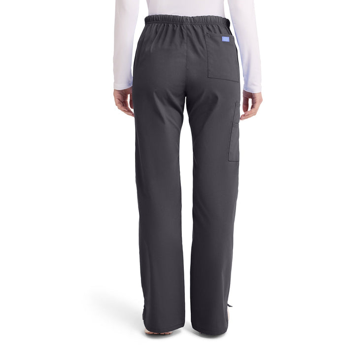 Women's EDS Signature Mid Rise Drawstring Cargo Scrub Pant - Pewter - 2