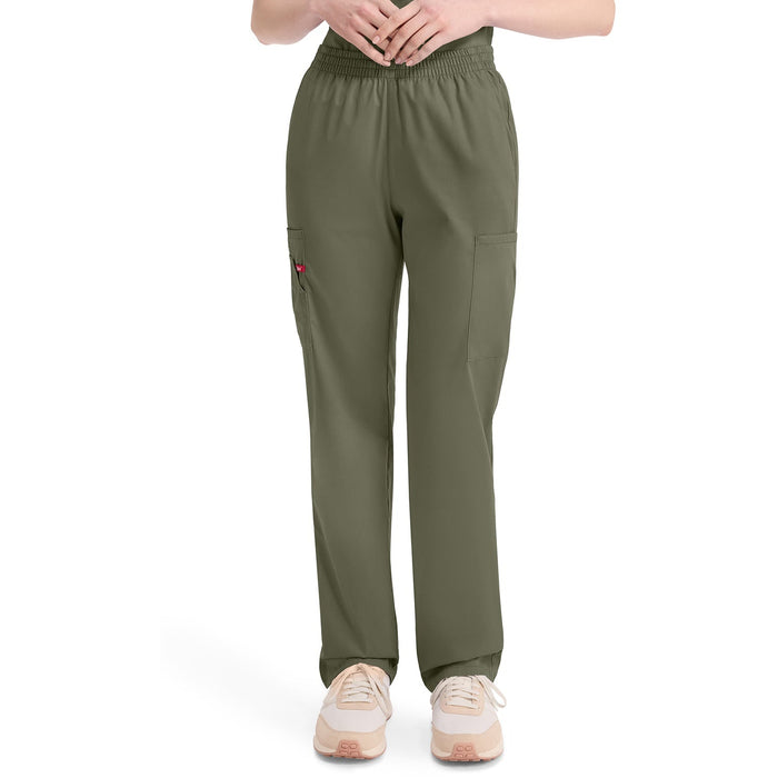 Women's EDS Signature Natural Rise Tapered Leg Pull-On Scrub Pant - Olive - 1
