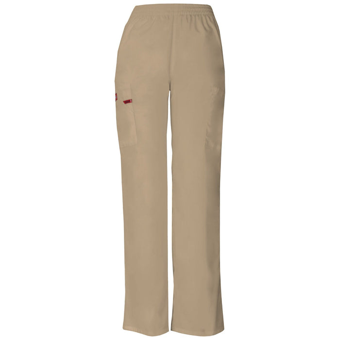 Women's EDS Signature Natural Rise Tapered Leg Pull-On Scrub Pant - Dark Khaki - 1