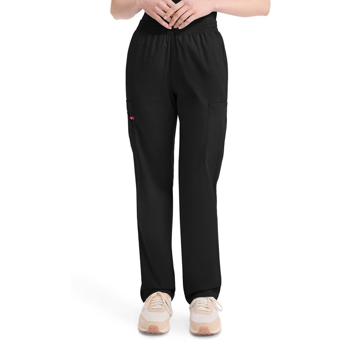 Women's EDS Signature Natural Rise Tapered Leg Pull-On Scrub Pant - Black - 1