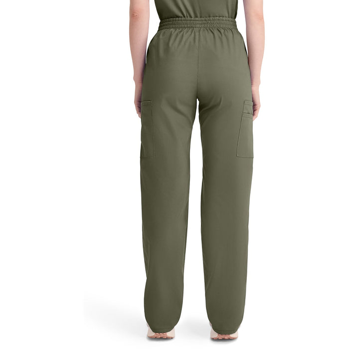 Women's EDS Signature Natural Rise Tapered Leg Pull-On Scrub Pant - Olive - 2