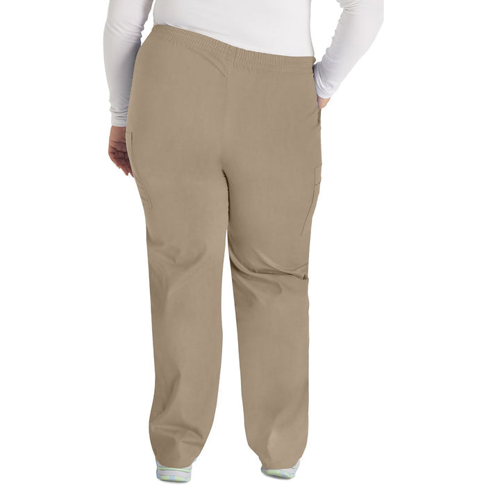 Women's EDS Signature Natural Rise Tapered Leg Pull-On Scrub Pant - Dark Khaki - 2