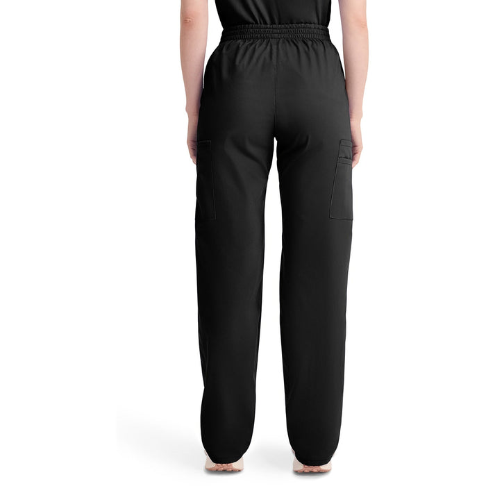 Women's EDS Signature Natural Rise Tapered Leg Pull-On Scrub Pant - Black - 2