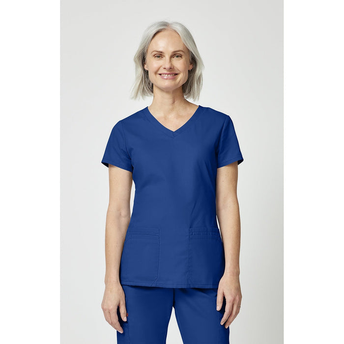 Women's EDS Signature V-Neck Scrub Top - Royal - 1