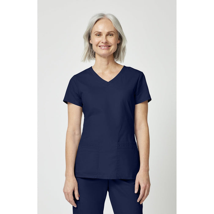 Women's EDS Signature V-Neck Scrub Top - Navy - 1