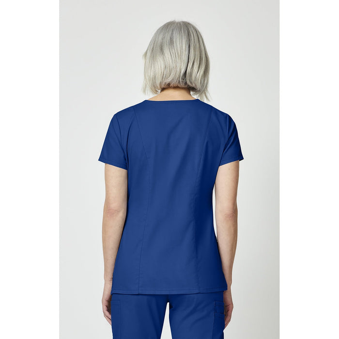 Women's EDS Signature V-Neck Scrub Top - Royal - 2