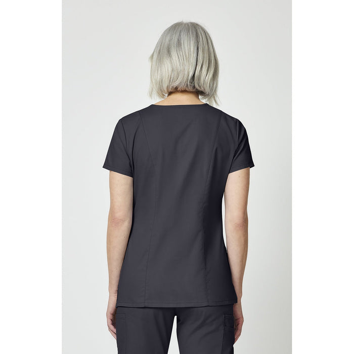 Women's EDS Signature V-Neck Scrub Top - Pewter - 2