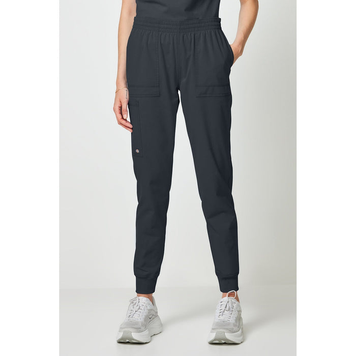 Women's Forge Mide Rise Cargo Scrub Jogger - Pewter - 1