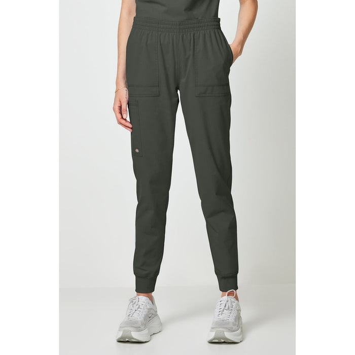 Women's Forge Mide Rise Cargo Scrub Jogger - Olive - 1