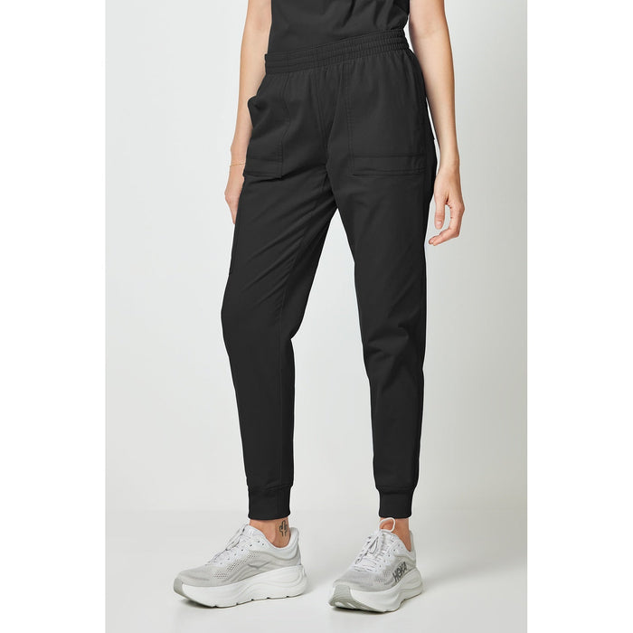 Women's Forge Mide Rise Cargo Scrub Jogger - Black - 1