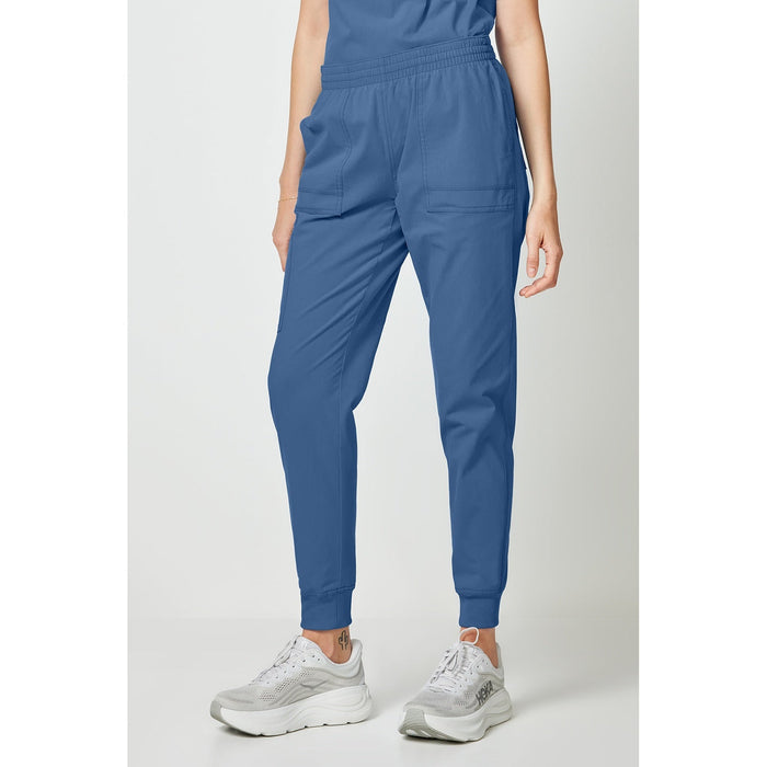 Women's Forge Mide Rise Cargo Scrub Jogger - Vintage Blue - 1