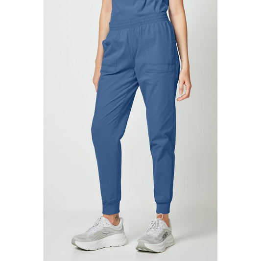 Women's Forge Mide Rise Cargo Scrub Jogger - Vintage Blue - 1