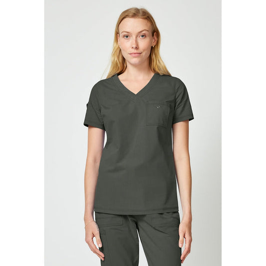 Women's Forge Tuck In Scrub Top - Olive - 1
