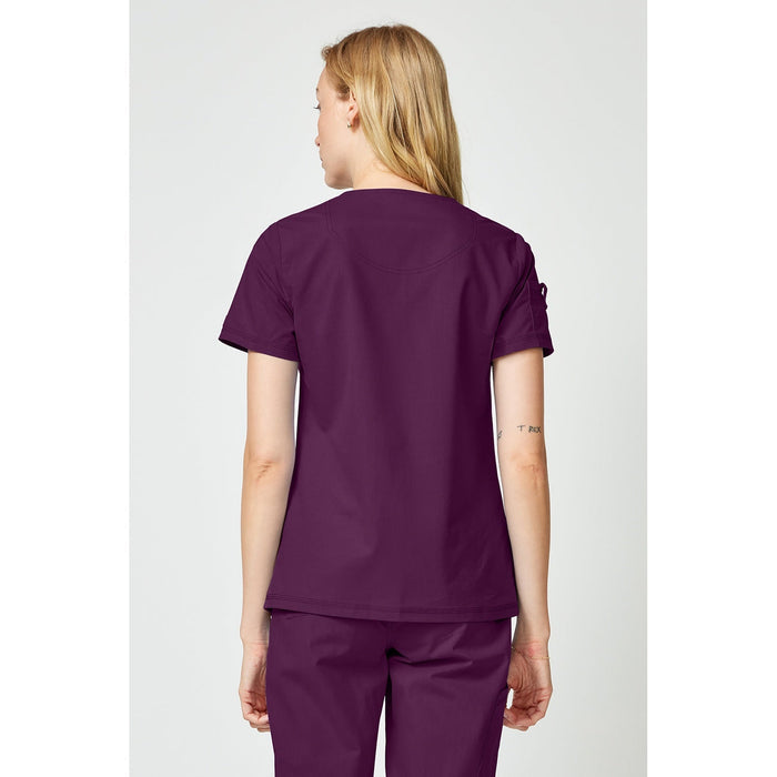 Women's Forge Tuck In Scrub Top - Wine - 2