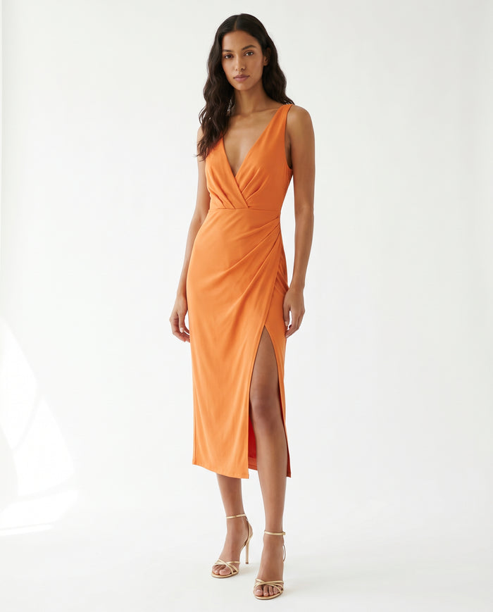 bella-elegant-midi-dress-orange-1