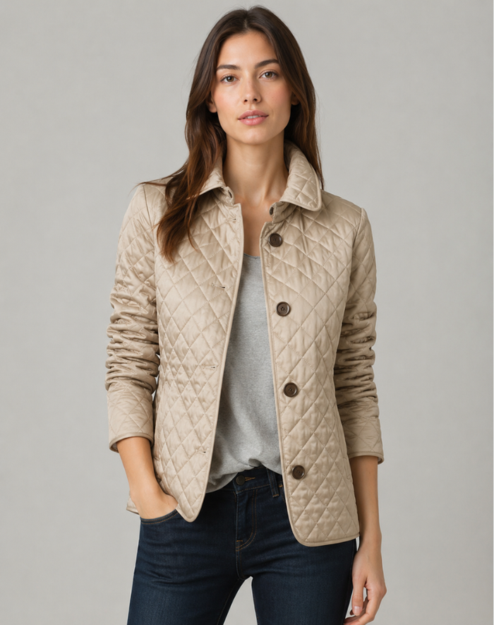 Women's Quilted Jacket – Elegant Lightweight Design – Transitional Weather Wear