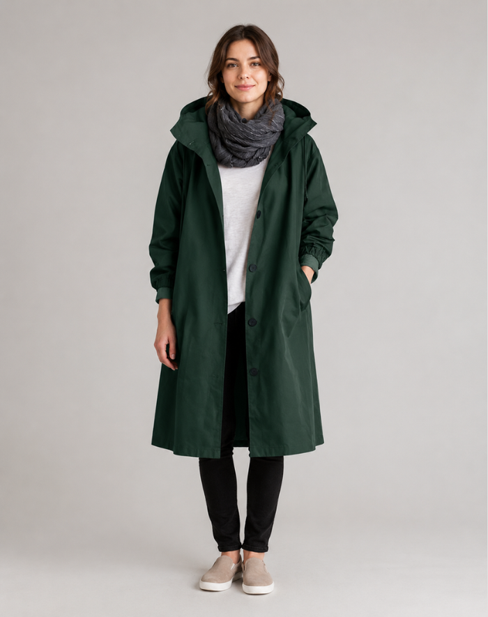 Women's Trench Coat – Lightweight Hooded Style – Everyday Wear