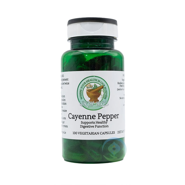 Worthy Herbs® Cayenne Pepper Vegetarian Soft-Gel Capsules - 100 ct