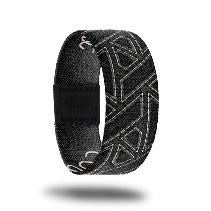 Outside Design of You’re the Best: black design with geometric stitched design