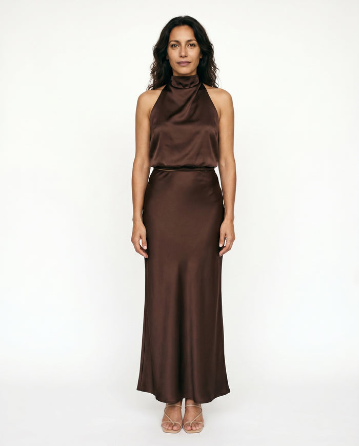 zara-satin-halter-dress-dark-brown-1